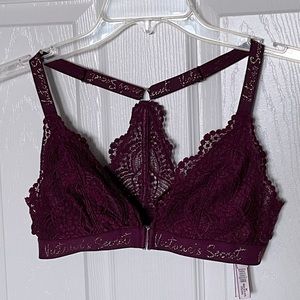 VS PINK Purple Lace Racerback Bralette